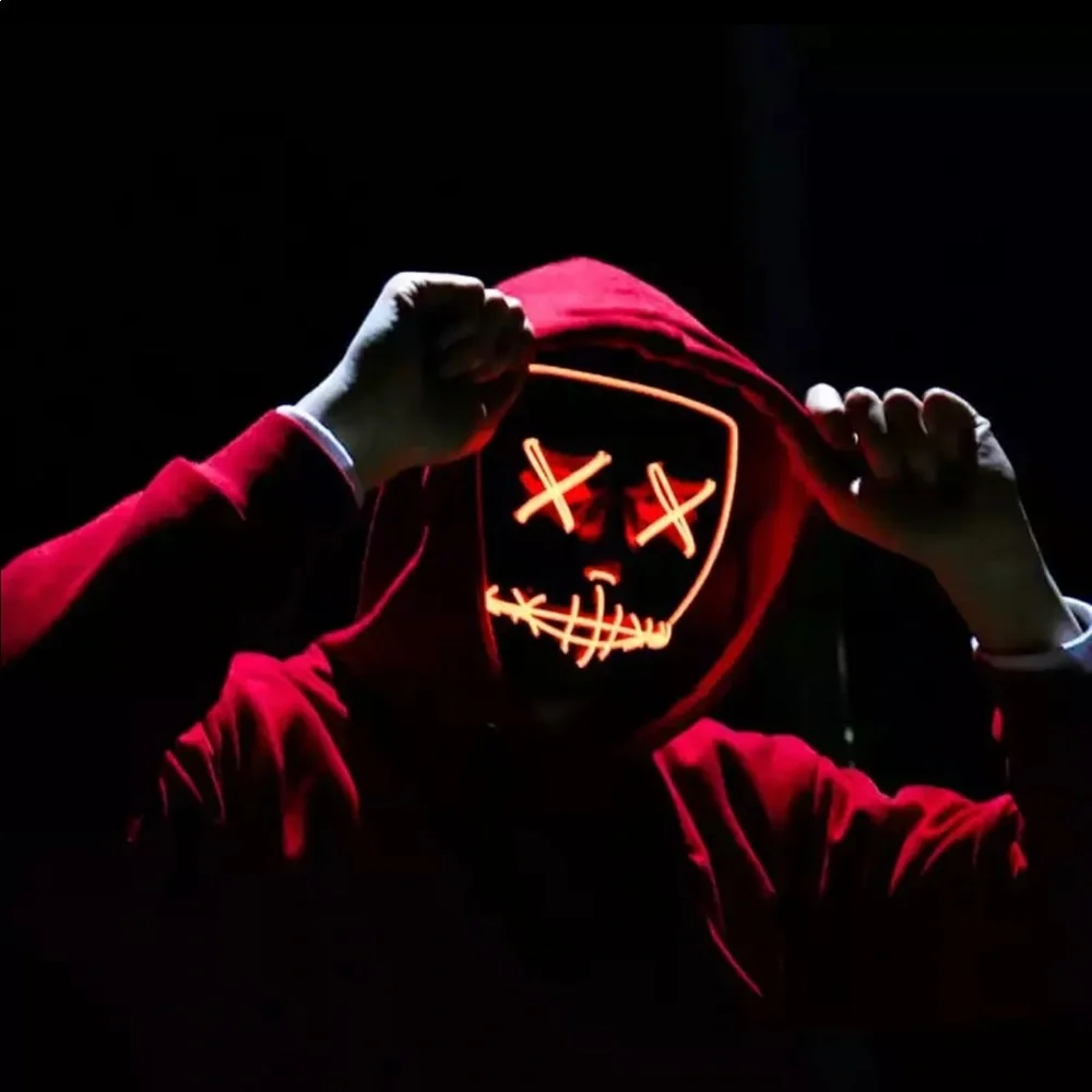 Neon Mask Led Mask Masque   Party Masks Light Glow In The Dark Funny Masks